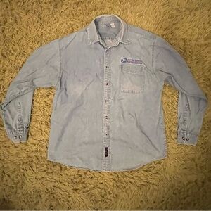 Vintage USPS US Postal service denim button up size L good conditon
